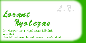 lorant nyolczas business card