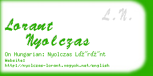 lorant nyolczas business card